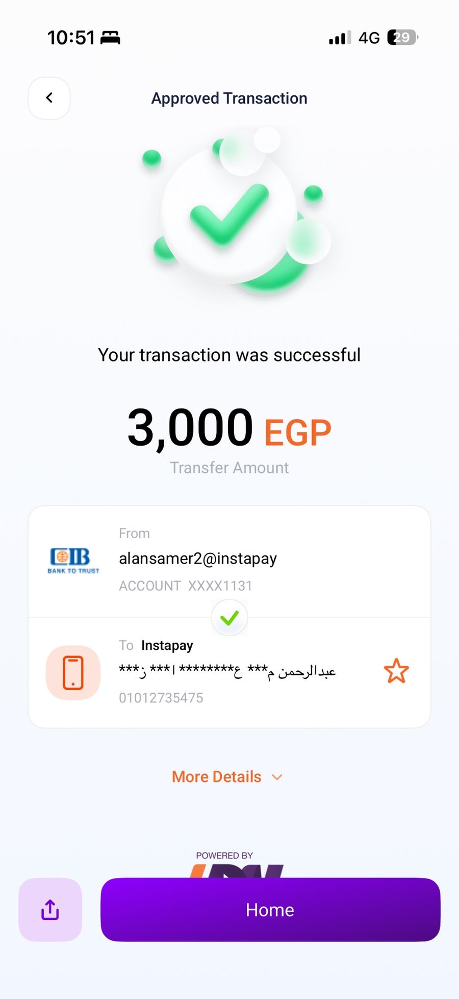 InstaPay: 3,000 to the videographer
