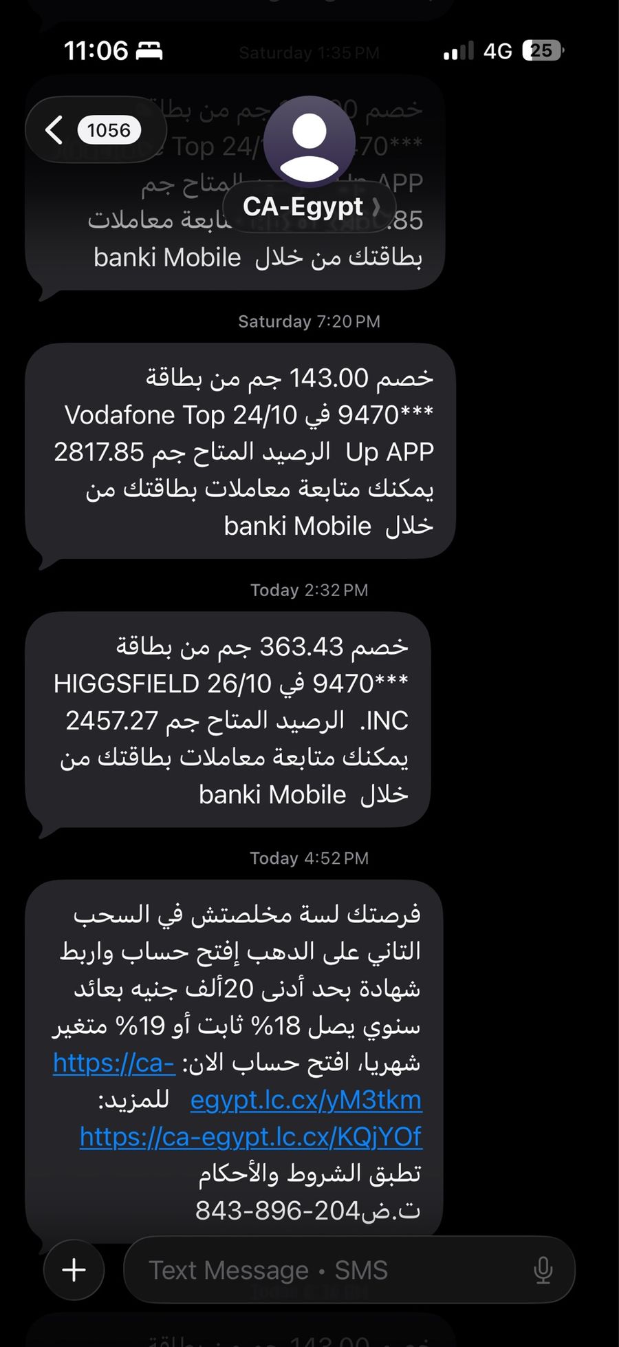 Bank SMS: Higgsfield 363.43
